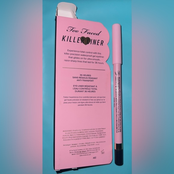 Too Faced Killer Liner 36 Hour Waterproof Gel Eyeliner Pencil - Black. - Picture 4 of 7